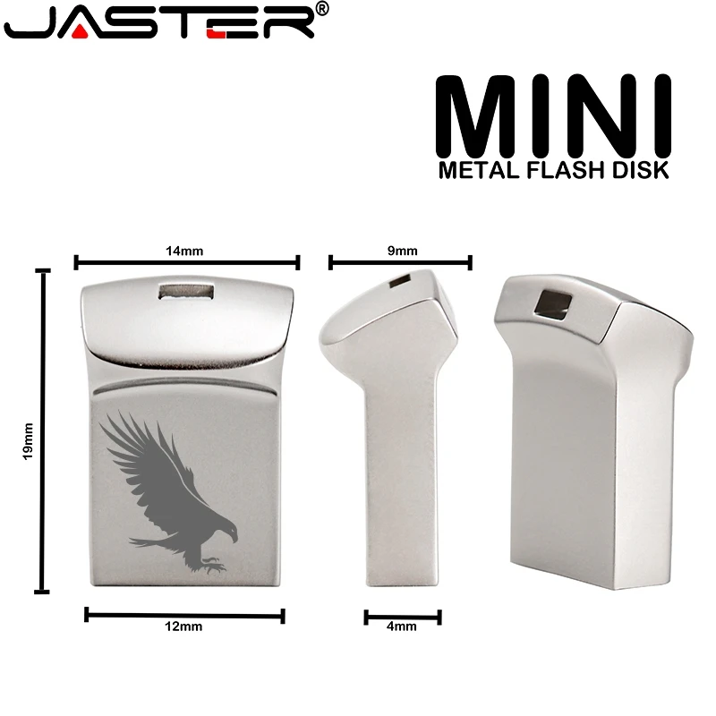 Металлический мини USB флеш-накопитель JASTER, 4G, 8G, 16 ГБ, 32 ГБ, 64 ГБ, 128 г, персональный флеш-накопитель, USB карта памяти, u-диск, подарок, логотип на заказ