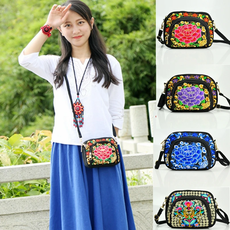 

Винтажная Женская сумочка Hmong, винтажный тоут, мессенджер в стиле хиппи, Этническая сумка на плечо с вышивкой в стиле бохо