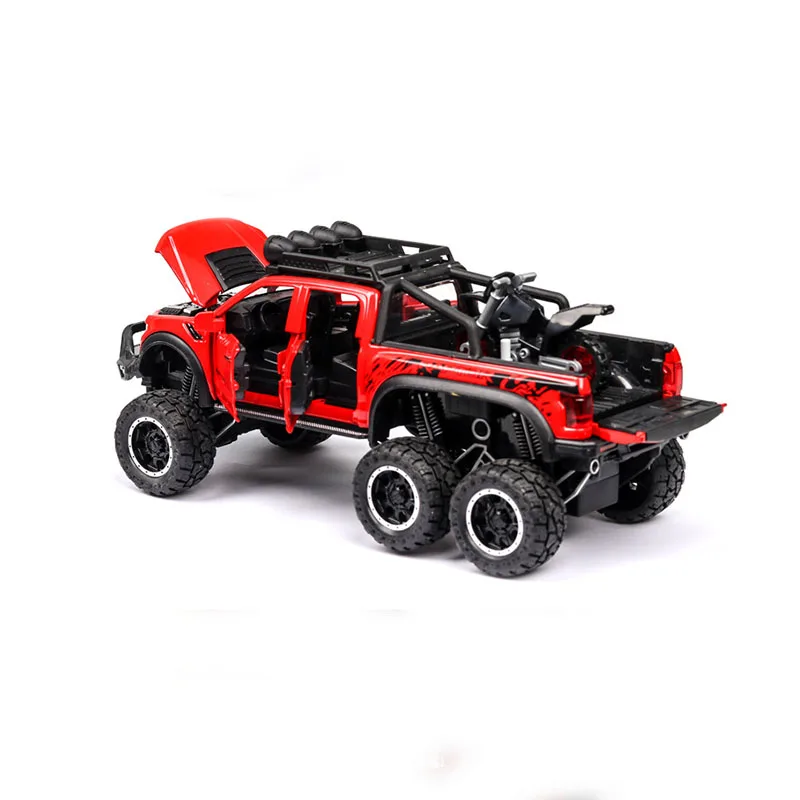 1:32 Сплав Модель автомобиля Моделирование Raptor F150 внедорожник детская игрушка модель автомобиля украшение вытяните назад автомобиль игрушки Музыка/звук