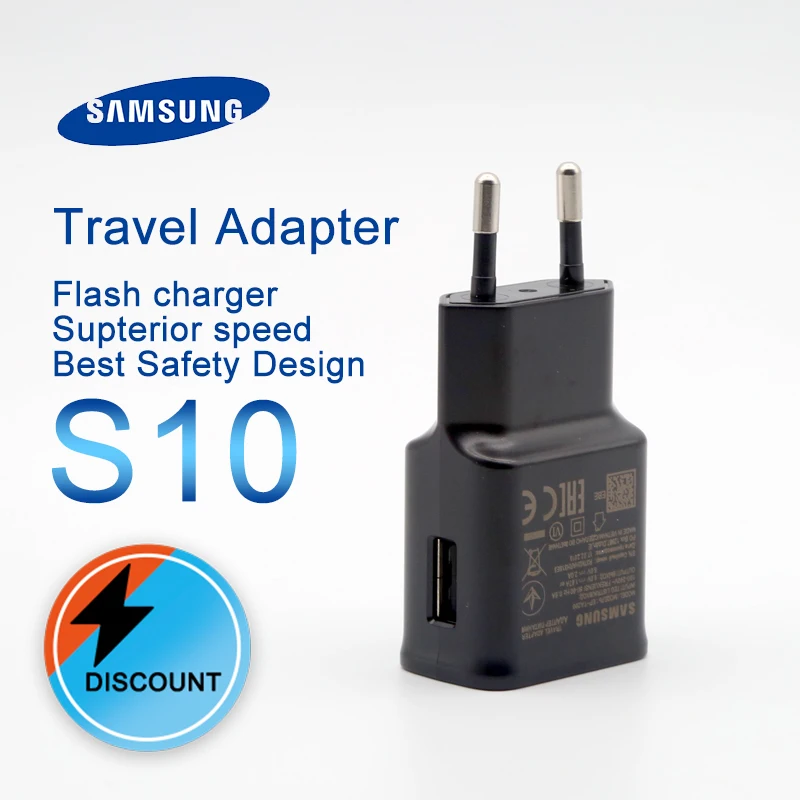 

Original Samsung adaptive fast charger for Galaxy s10 s10e S8 S9 Plus Note 8 9 A3 A5 A7 2017 USB wall fast charging power adapte