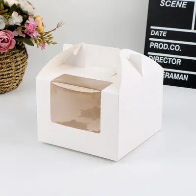 24 Boîtes à Cupcakes Kraft GIAK - Avec Fenêtre Transparente Et Autocollants - Pour Biscuits, Cadeaux, Pâtisserie