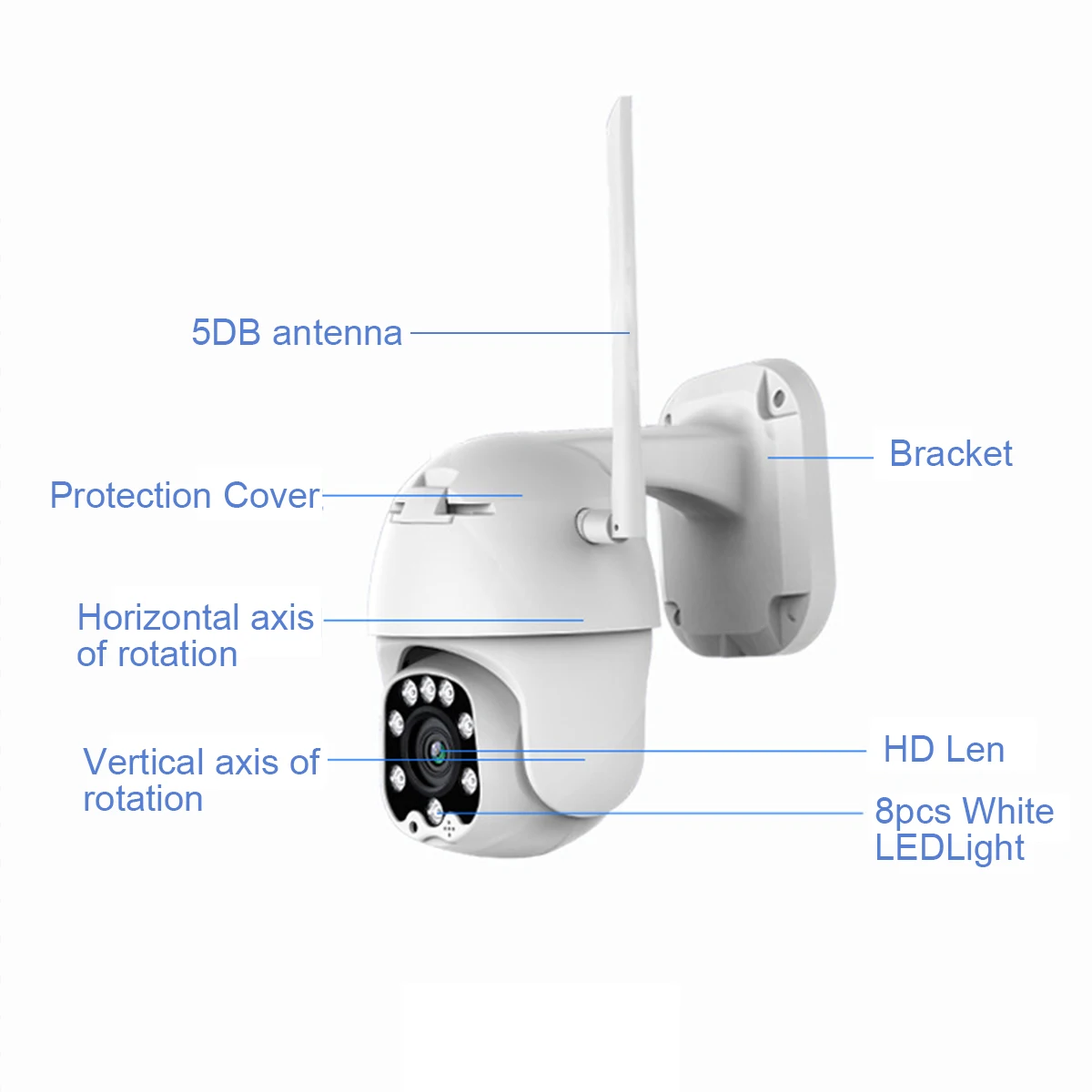 20X зум водонепроницаемый WiFi панорамирование/наклон 1080P HD IP ИК камера полноцветное ночное видение, PTZ камера наблюдения IP камера