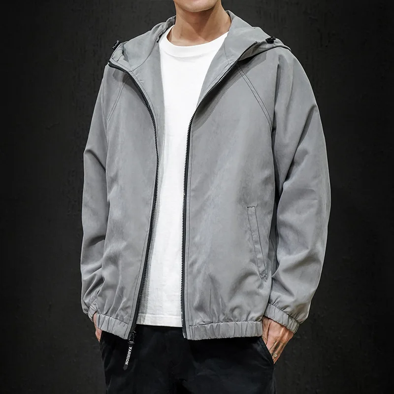 

2020 Spring New Style Japanese-style Macheda Large Size Solid Color Open Wire Hooded Coat M-5x Hj20