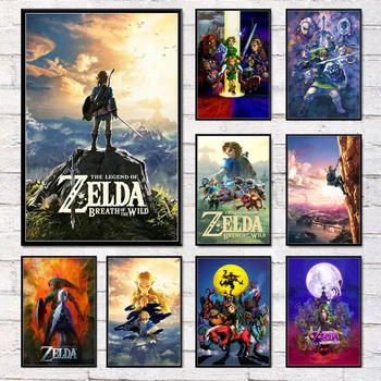 

The Legend of Zelda Hot Video Game Art Canvas Painting Poster Wall Home Decor tableau plakat