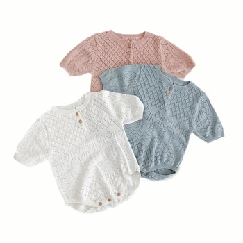 

Infant Kids One-piece Clothes For Boys Girls Short-sleeved Air-conditioned Clothing Cotton Triangle Jumpsuit