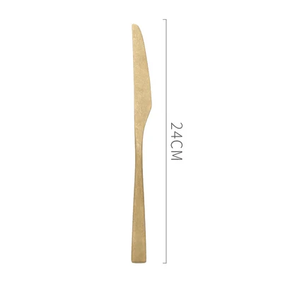 Safe-dinner knife 304 Нержавеющая сталь посуда Семья стейк класса люкс Ножи вилка западные столовые приборы кофейная ложка смешивания ложка, кухонная посуда - Цвет: Safe-dinner knife