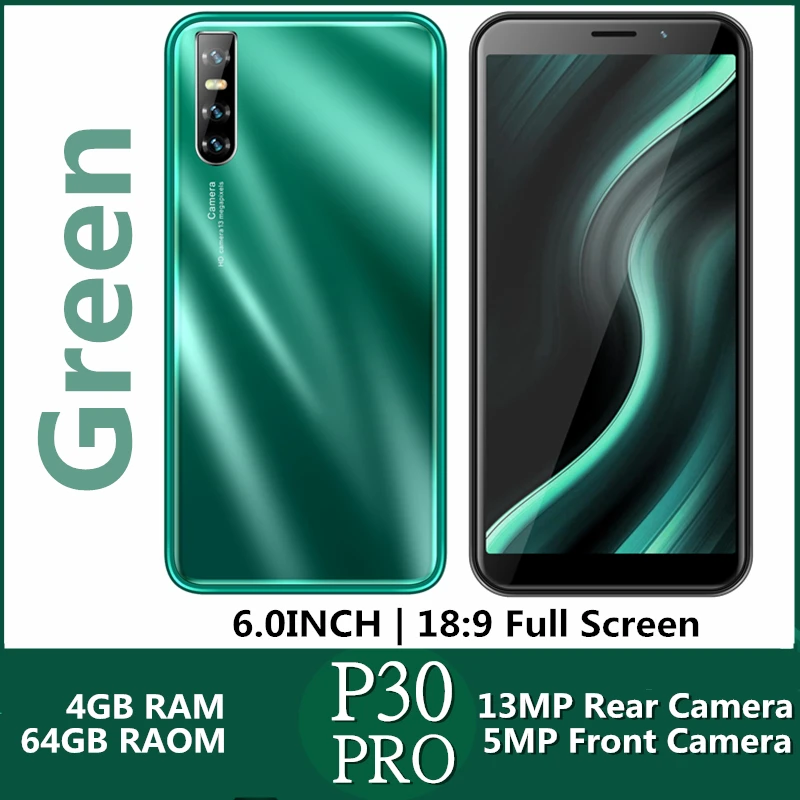 Оригинальные мобильные телефоны P30 Pro, 4 Гб ОЗУ, 64 Гб ПЗУ, Android, смартфоны, 13 МП, Celulares, разблокированные сотовые телефоны