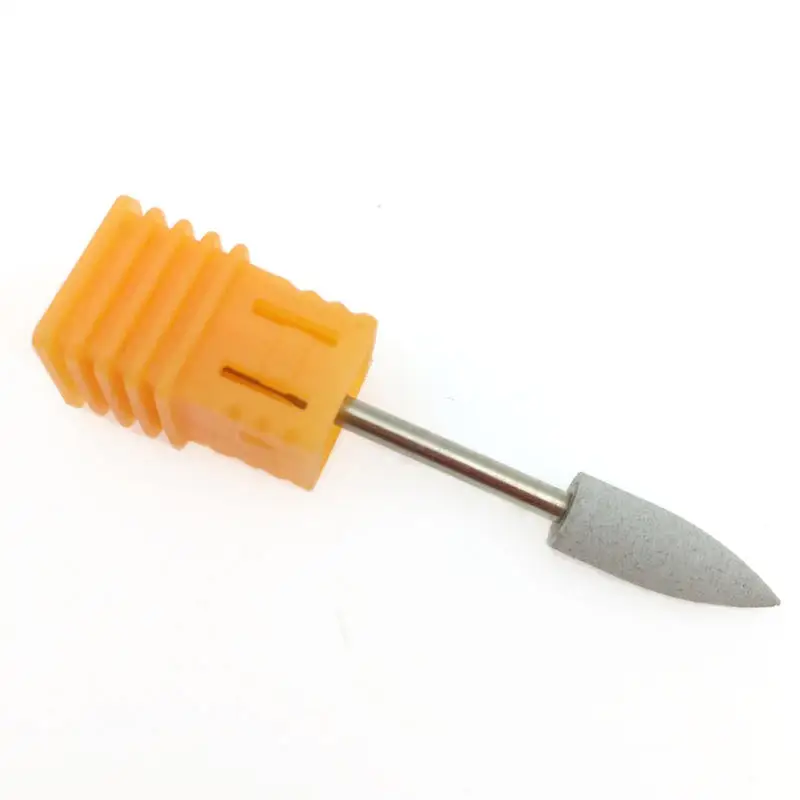 1 шт. резиновый кремниевый сверло для ногтей с цилиндрической головкой, буфет для ногтей, аппарат для маникюра, аксессуары для дизайна ногтей, пилки для ногтей, инструменты для лака - Цвет: Gray