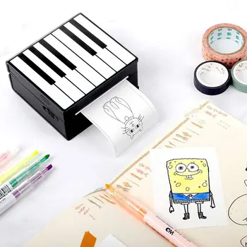 

Phomemo M02 Pocket Printer Bluetooth Thermal Photo Printer with 3 Rolls Transparent Sticker Paper, Compatible with iOS + Android