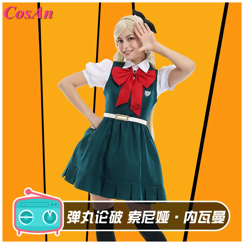 

The High Quality Hot Game Super DanganRonpa Sonia Nevermind Cosplay Costume Uniform Dress Carnival Party Role Play Clothing S-XL
