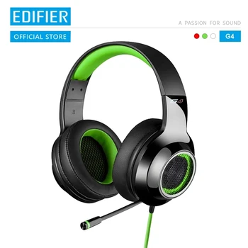 

EDIFIER G4 Gaming headset Built-in retractable microphone and 7.1 Virtual Surround Soundcard Noise isolating ear cups headphones