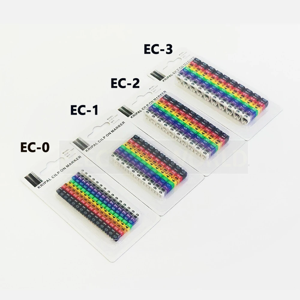 Пластиковые Кабельные маркеры 100 шт. нейлоновые PA66 кабельные маркеры для 6,0 квадратных мм Смешанные Цветные цифры от 0 до 9 каждый 10 шт. отличительные провода