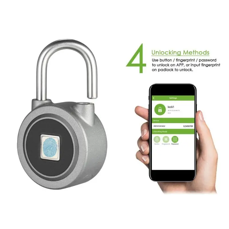 Anytek P2 Smart Keyless замок отпечатков пальцев Bluetooth телефон приложение разблокировка водонепроницаемый Противоугонный замок дверной замок для Android iOS