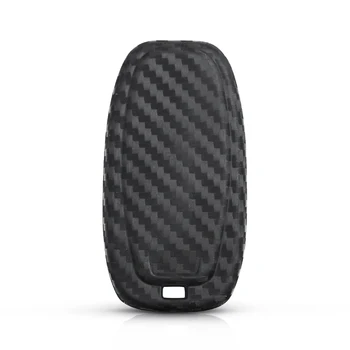 Cover chiave telecomando per Audi A6L A4L Q5 A3 A4 B6 B7 B8 A5 A6 S5 S7 A1 A7 A8 Quattro Q3 Q7 - KEYYOU portachiavi Cover portachiavi in Silicone in fibra di carbonio per Audi A6L A4L Q5