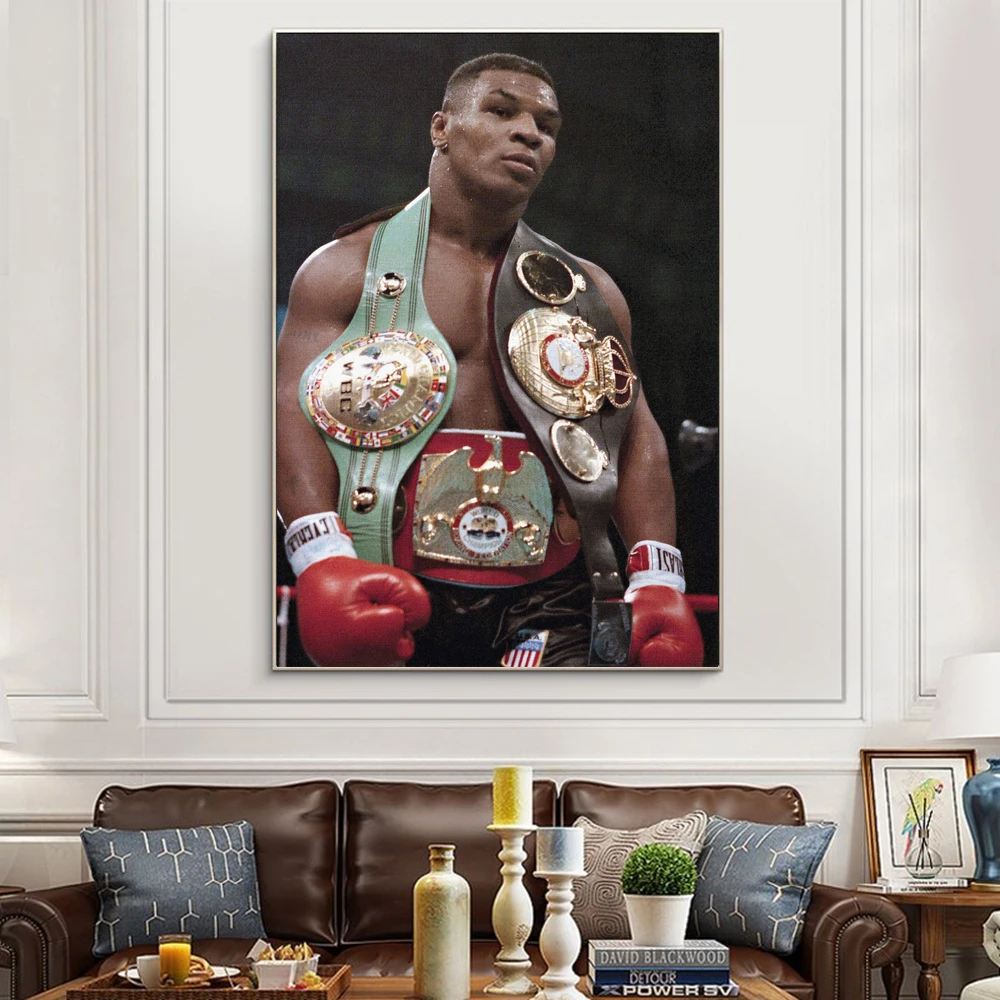 Affiche Décorative Mike Tyson - Toile Imprimée 40x60 Cm, Style Vintage, Pour Salon Ou Chambre (Sans Cadre) - 8