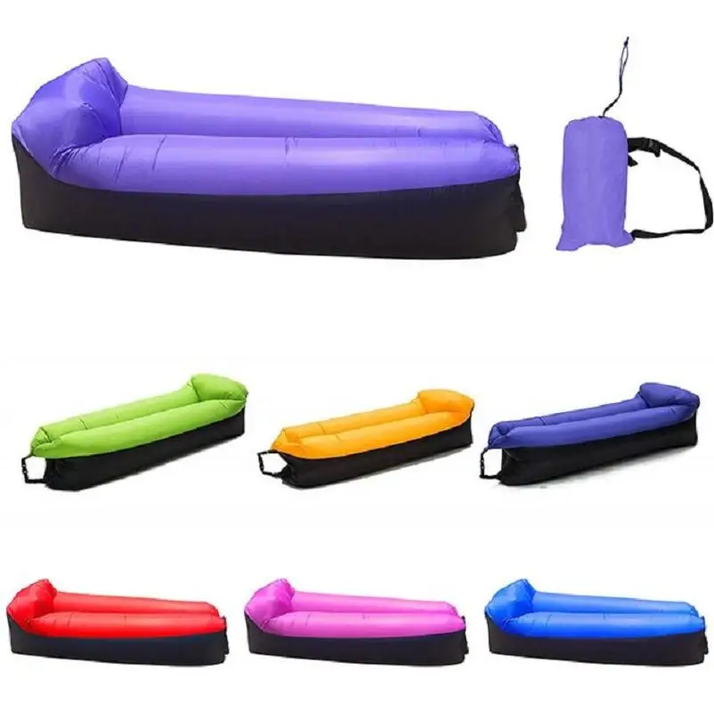Adult Beach Lounge Chair Fast Folding Camping Sleeping Bag Waterproof Inflatable Sofa Bag Lazy Camping Sleeping Bags Air Bed 2