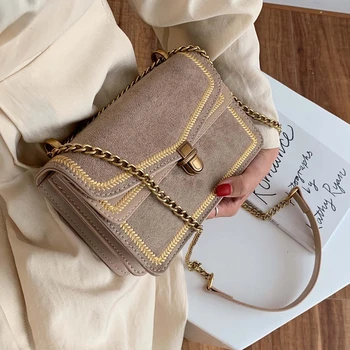 

Luxury Brand Flap Square bag 2019 New High Quality Matte PU Leather Women's Designer Handbag Lock Chain Shoulder Messenger Bag