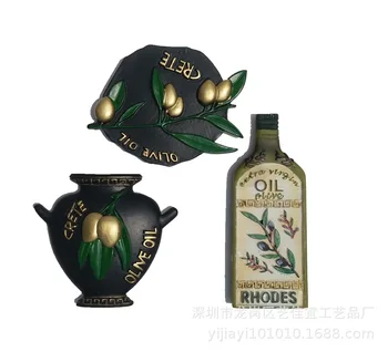

3D Resin Fridge Magnets European Tourist Attraction Greece Olive Shape Refrigerator Stickers Home Decoration Accessories Gift
