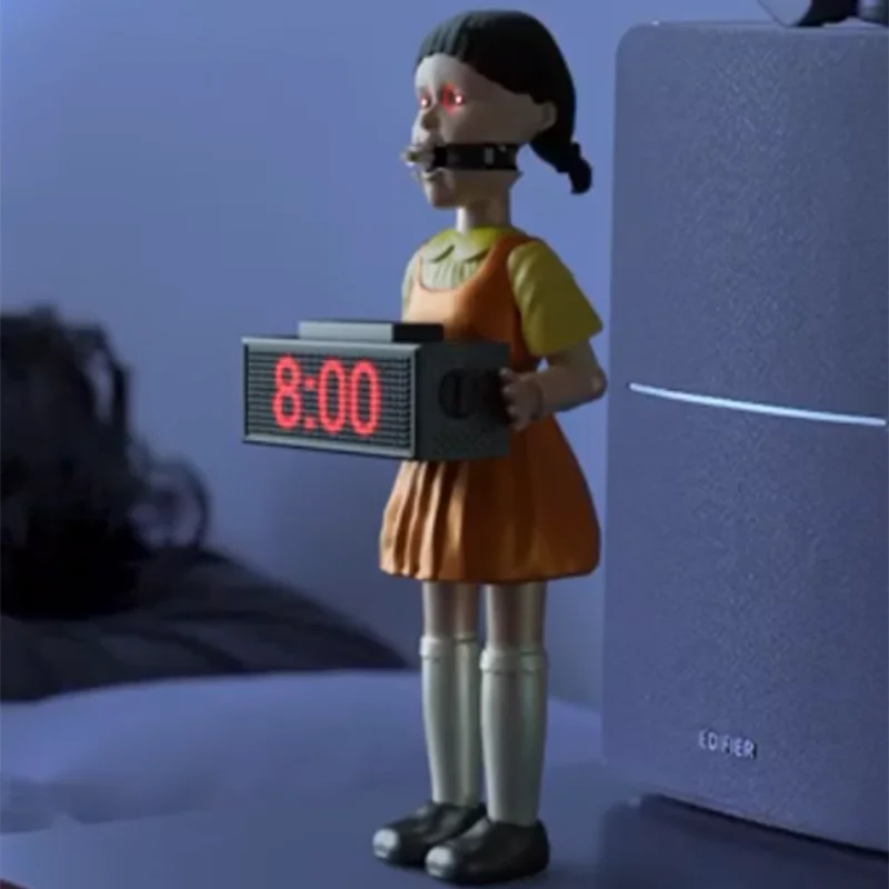 Squid Game Clock Shoot Fires Bullets To Wake You Up Alarm Doll Robot Launch Friends Gift | Дом и сад