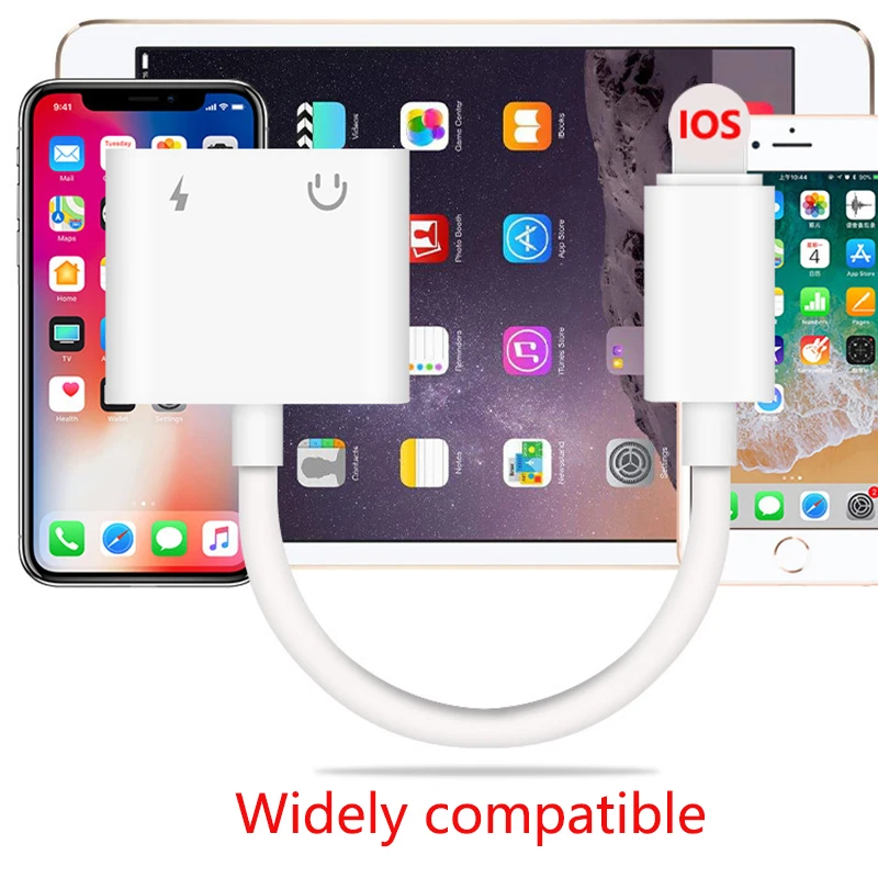 Подходит для iPhone 6 7 8 Plus Apple X XS Max мобильный телефон гарнитура адаптер iPhone XR зарядка Прослушивание аудио адаптер для наушников
