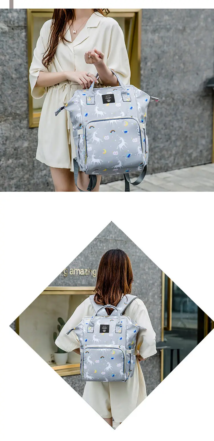 Oxford Mom Baby Multi-function Outdoor Travel Diaper Bag Waterproof Mommy Backpacks Female Baby Nursing Backpack Fashio Lady Bag