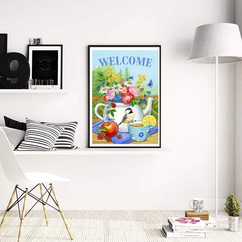 

DIY 5D Diamond Painting Kits for Adults Kids Round Full Drill Crystal Rhinestone Embroidery Arts Craft for Home Wall Decor (11.8