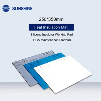 

SS-004A 250*350mm Heat-resistant BGA Work Pad Silicone Heat Gun Insulation Pad Repair Tools Maintenance Platform Desk Mat