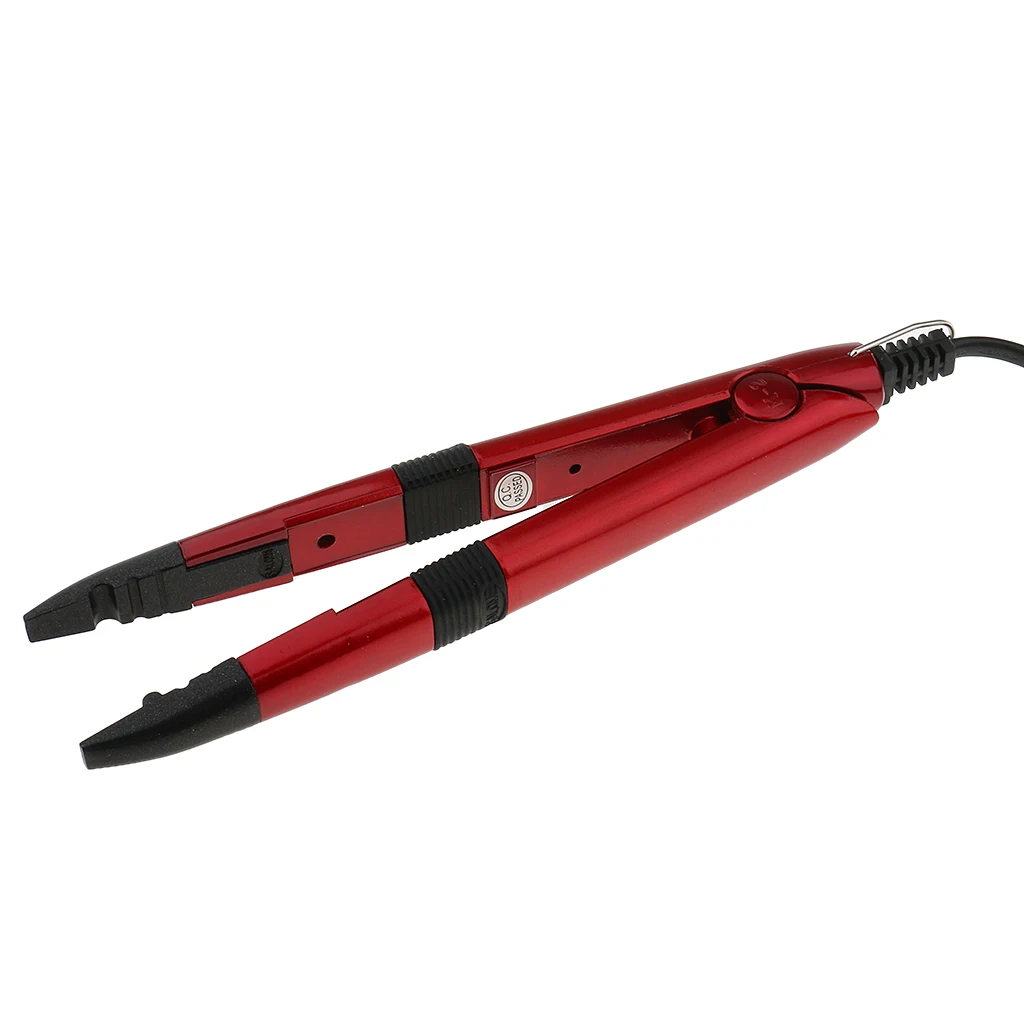 Salon Home Use Hair Extension Sewing Fusion Glue Gun Iron Connector Makeup Tool US Plug Red