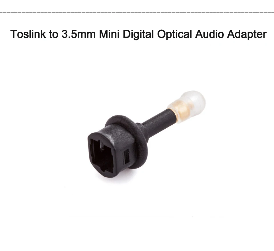 3.5mm SPDIF Cable Toslink Plug to 3.5mm Mini Digital Optical Cable Adapter Male to SPDIF Standard Port Hi-Fi Audio Connector (1)