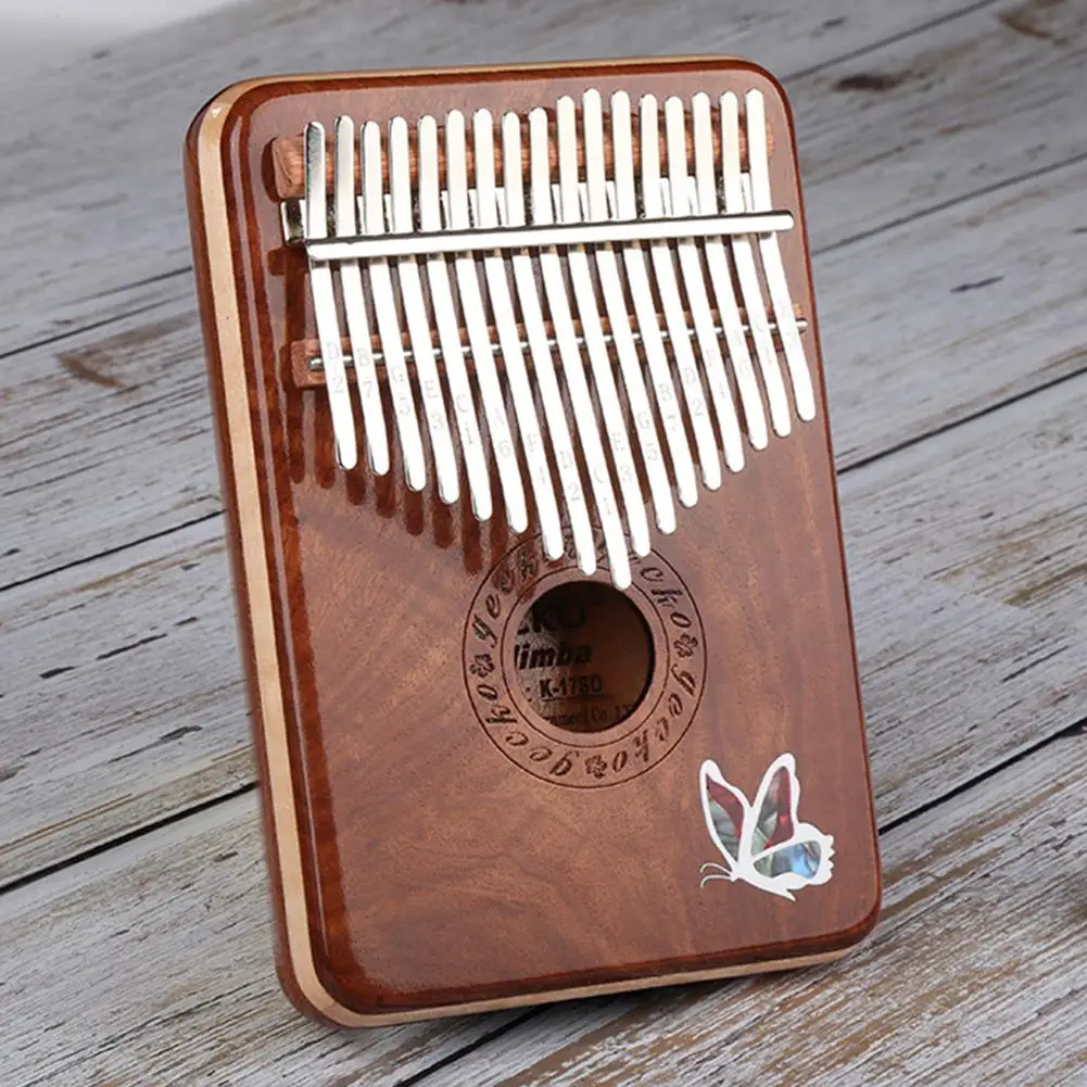 

17 Keys Kalimba Mbira African Mahogany Finger Thumb Piano Wooden Keyboard Percussion Musical Instrument Gift