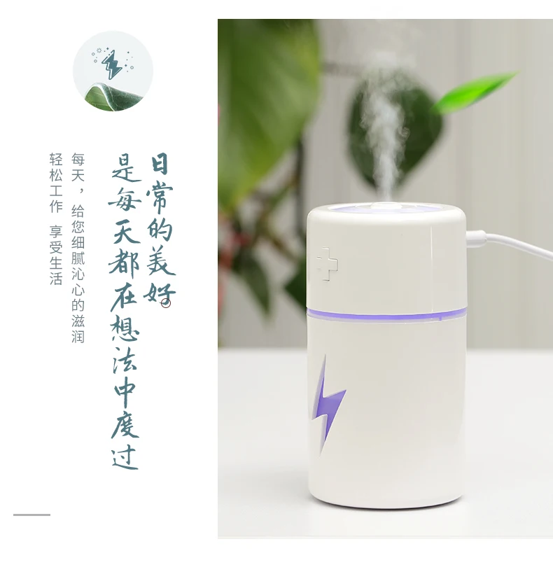 Увлажнитель воздуха Mini-Luftbefeuchter Zuhause USB Diffusor Lila Licht Desinfektion Autospritze диффузор эфирного масла