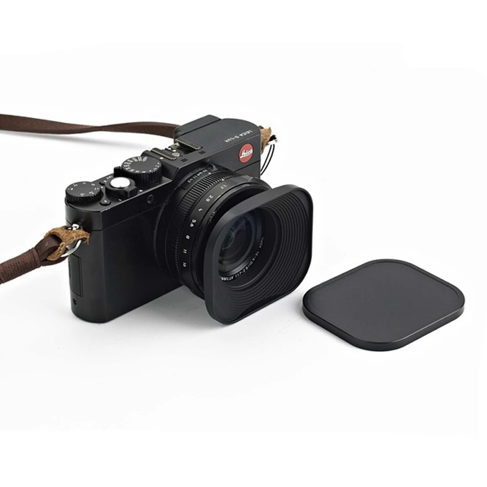 Универсальный 43 мм CNC алюминиевый квадратный металлический винтовая бленда для объектива с крышкой для Canon Nikon Sony Fuji Leica Voigtlander 43 мм объектив