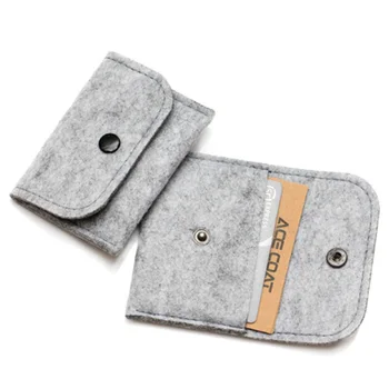 

1PC Thin Wallet Solid Square Felt Mini Coin Purse Small Bag Mini Wallet Girl Change Purse Bag Business Card Holder dropshipping