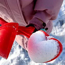 Coração fabricante de bola de neve inverno plástico fabricante de bola de neve clipe crianças ao ar livre molde brinquedos estrela fabricante de bola de neve jogo de neve brinquedos