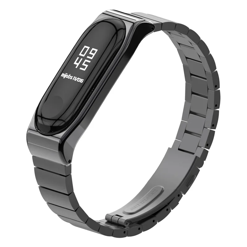 Mi jobs mi Band 3 mi Band 4 ремешок металлический PRO для Xiaomi mi Band 3 браслет из нержавеющей стали mi Band 3 браслеты Замена наручного ремня