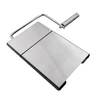 

Stainless Steel Cheese Slicer Wire Cutter for Hard and Semi Hard Cheese Butter Cutting Serving Board 1pc