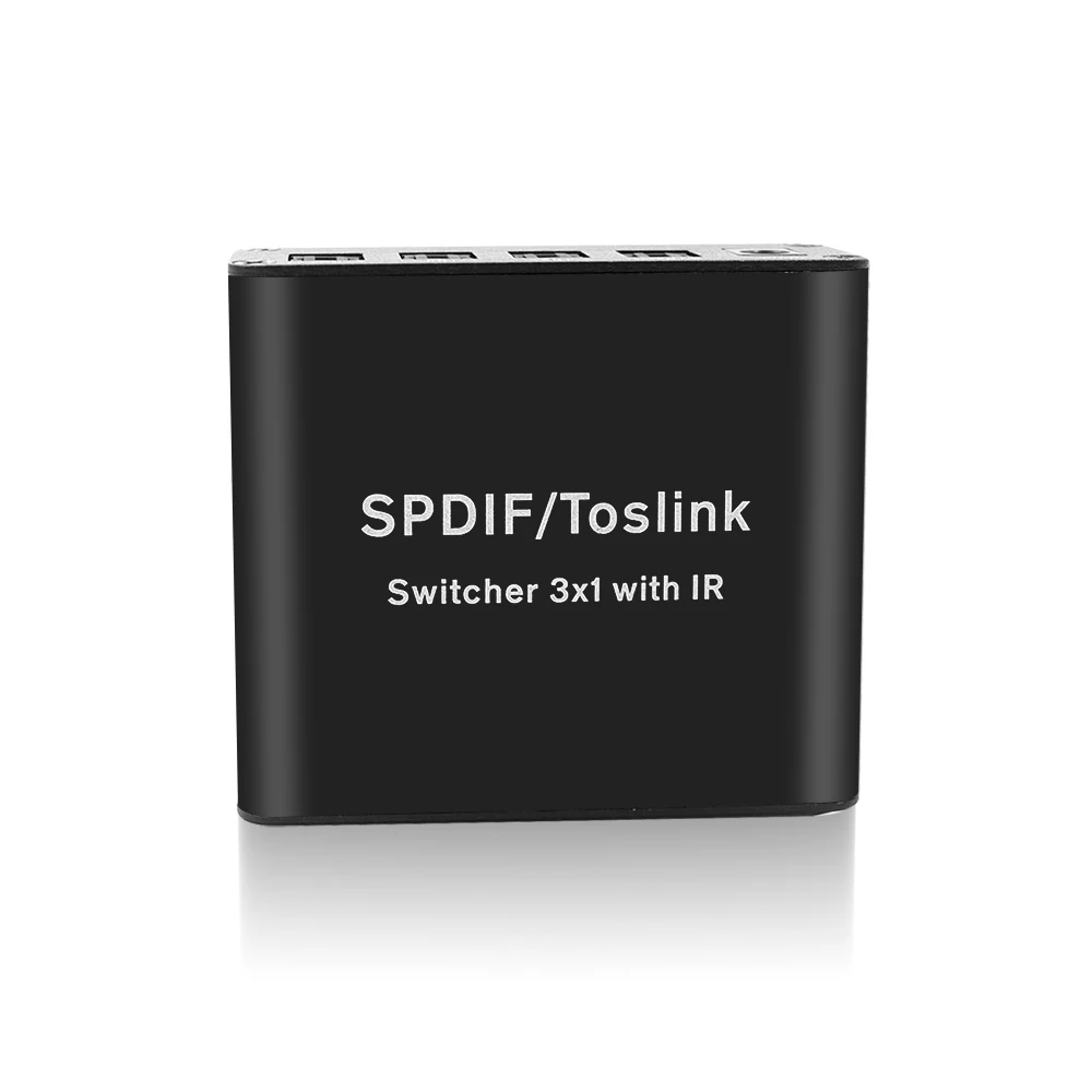3 в 1 из SPDIF Toslink Цифровой оптический аудио переключатель с IR HD 3x1 Алюминиевый SPDIF коммутатор 3X1 поддержка LPCM2.0/DTS/Dolby-AC3