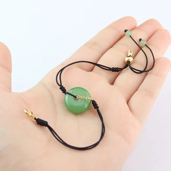 

1PC 16MM Round bottle Perfume diffuser adjustable bracelets Hand-woven Black Bracelets Aromatherapy bottles bracelets For Women