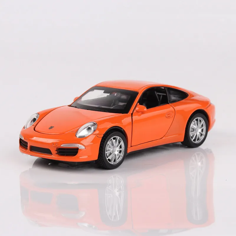 14cm for Porsche 911 1:32 Scale Car Model Diecast Super Racing Alloy Pull Back Car Speed Wheels Open Door Children's Toy Model