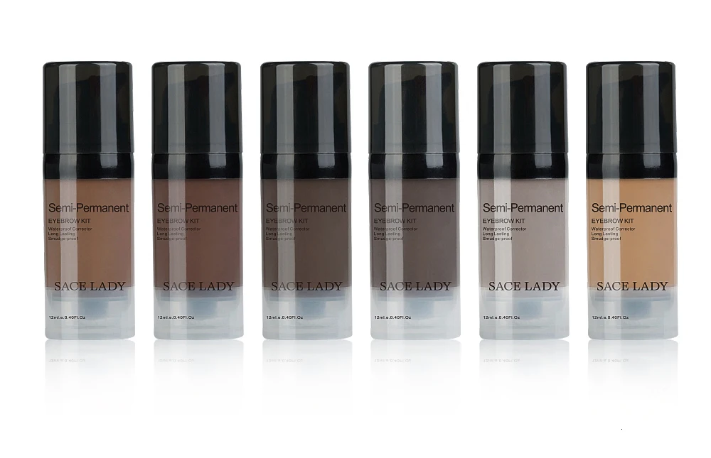 SACE LADY Eye Brow краситель, краска водонепроницаемый гель макияж Расческа для укладки помадой набор черный трафарет для бровей усилитель карандаш набор восковое косметическое средство