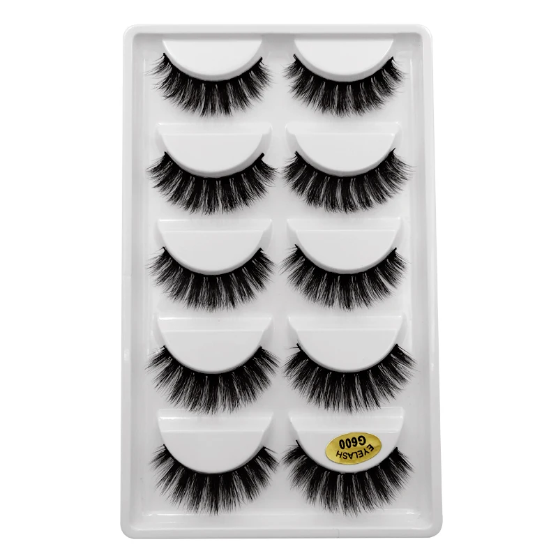 5 Pairs 3D Mink Hair False Eyelashes Natural Thick Long Eye Lashes Wispy Makeup Beauty Extension 3