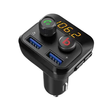 

Hands-free FM Transmitter Modulator MP3 Player Dual USB Fast Charger Adapter Bluetooth 5.0 Car Kit Support Bass Control XM-227