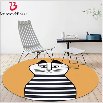 

Bubble Kiss Fashion Modern Cartoon Cat And Lion Pattern Rug Non-Slip Living Room Decor Carpet Kids Room Baby Crawling Mat Carpet