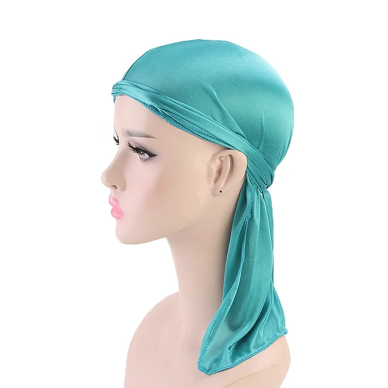 1pc Men's Head Wrap, Satin Fashionable Breathable Elastic Wave Cap