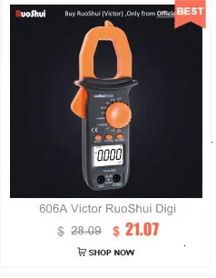 RuoShui VC610B AC DC ClampMeter 4000 отсчетов диод непрерывности мультиметр NCV True RMS Емкость Частота электрическая