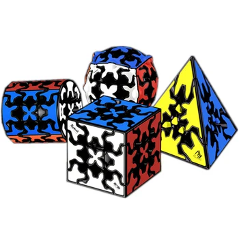New Qiyi Gear Cube 3x3x3 Gear Cube 3x3 Pyramid Cylinder Sphere Speed Cubes Educational Toy for Children Kids Gift Toy 1