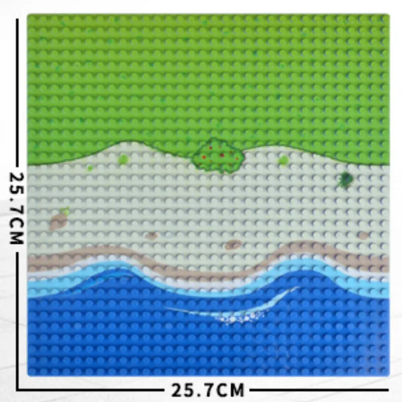 Морская Базовая пластина 32x32 маленькая точечная плата совместима с классическими DIY блоками морской остров опорная пластина для строительных блоков напольная игрушка - Цвет: L1