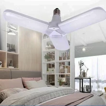 AC85V-240V 3 leaves 4+1 folding E27 LED energy saving bulb 45W 60W indoor garage Lighting deformation Highlight large area light