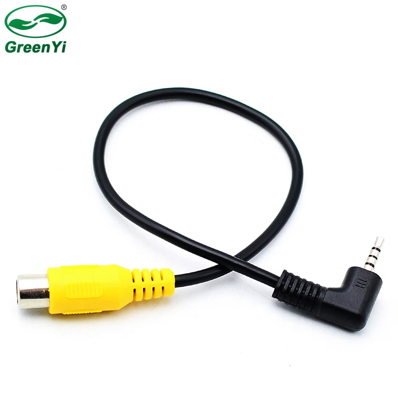 GreenYi 2 5 мм Jack видео кабель адаптер RCA гнездовой разъем для Монитор GPS автомобиля DVR