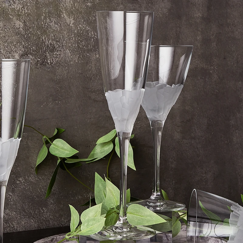 Charms De champán De cristal, arte De copa De vino, conjunto De boda, vasos whisky, cóctel Verre De champán, copas De BK50XB| | - AliExpress